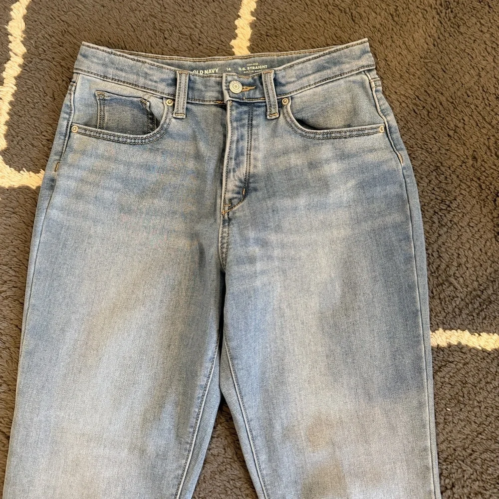 Old Navy High Rise Straight Built In Warm Jeans